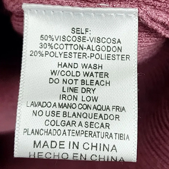 &Merci Womens Pink Knit Sweater Cable Sleeves Size M Slouchy 24CT - Picture 5 of 7